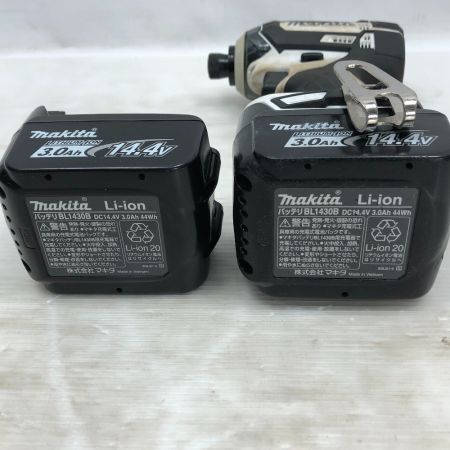  MAKITA マキタ 電動工具 インパクトドライバ 充電器・充電池2個・ケース付 コードレス式 TD138D ホワイト