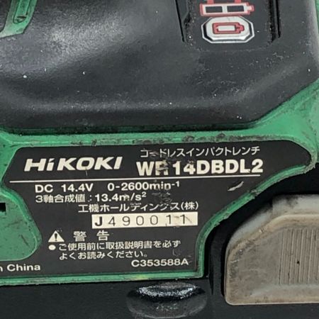  HiKOKI ハイコーキ 電動工具 インパクトレンチ 充電池1個付 コードレス式 WH14DDL グリーン