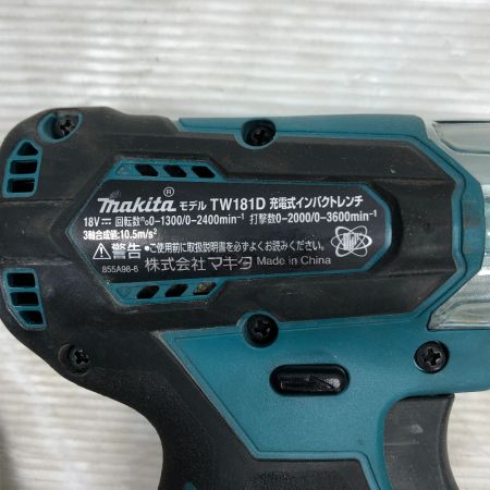 MAKITA マキタ 電動工具 インパクトレンチ 本体のみ コードレス式 TW181D ブルー