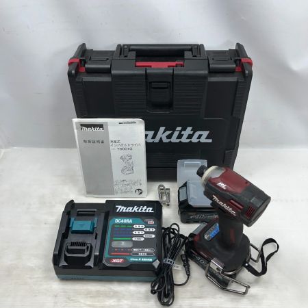  MAKITA マキタ 電動工具 インパクトドライバ  付属品完備 コードレス式 TD001G パープル