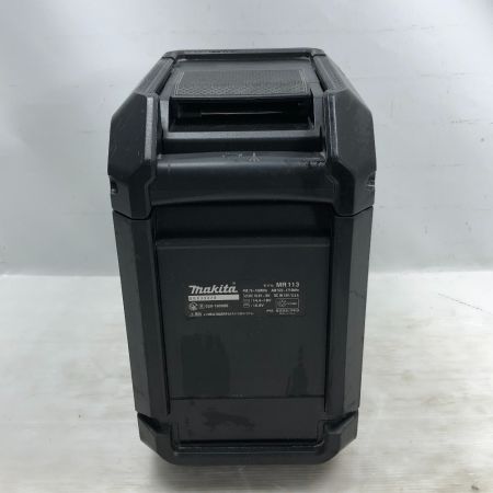  MAKITA マキタ 電動工具 バッテリー式ラジオ アダプター付き コードレス式 MR113 ブラック