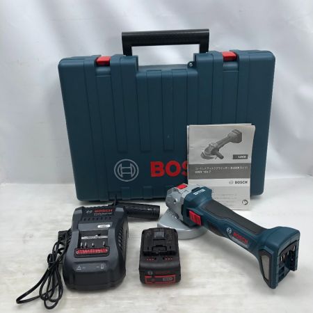  BOSCH ボッシュ 電動工具 ディスクグラインダー 付属品完備 コードレス式 GWX18V-7 ブルー