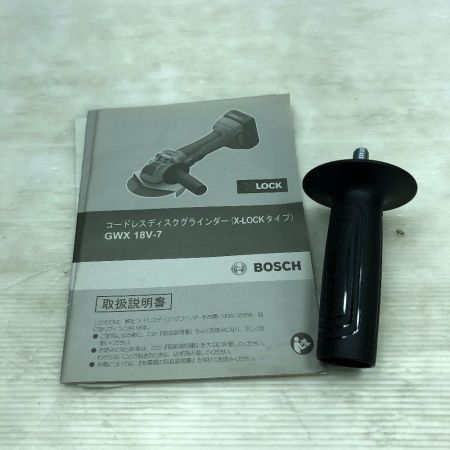  BOSCH ボッシュ 電動工具 ディスクグラインダー 付属品完備 コードレス式 GWX18V-7 ブルー