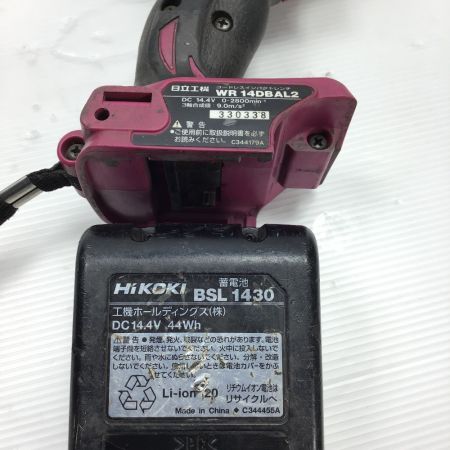  HITACHI 日立 電動工具 インパクトレンチ 充電池1個付 コードレス式 WR14DBAL2 パープル
