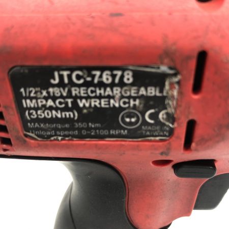  AUTOTOOLS 電動工具 インパクトレンチ 充電器・充電池2個・ケース付 コードレス式 JTC-7678 レッド