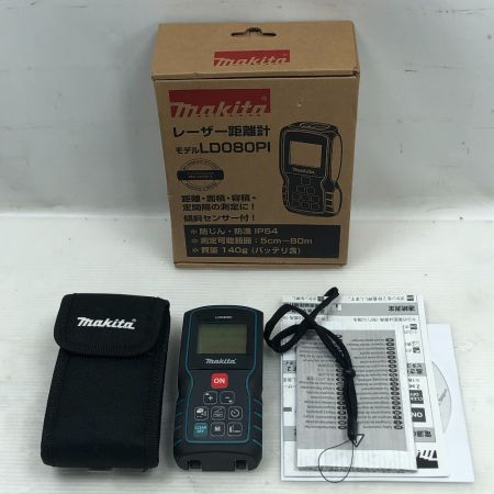 MAKITA マキタ 工具 レーザー機器 レーザー距離計 付属品完備 コードレス式 LD080PI ブルー