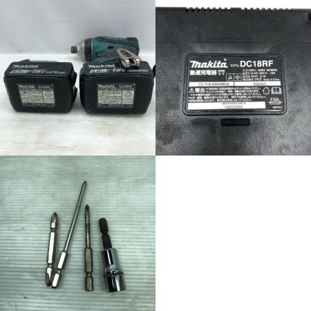  MAKITA マキタ 電動工具 インパクトドライバ 充電器・充電池2個・ケース付 コードレス式 TP141D ブルー