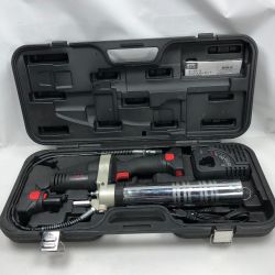 ◇◇ KTC ケーティーシー 電動工具 グリースガン 充電器・充電池2個・ケース付 コードレス式 JAE911 ブラック Cランク