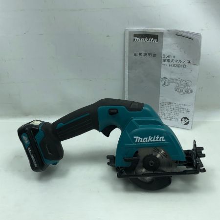  MAKITA マキタ 電動工具 丸のこ 充電池1個付 コードレス式 HS301D ブルー