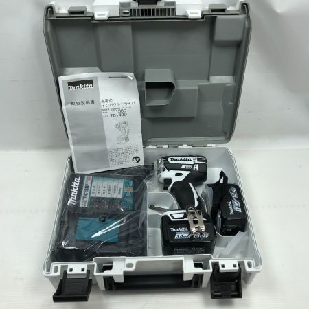  MAKITA マキタ 電動工具 インパクトドライバ 充電器・充電池2個・ケース付 コードレス式 TD138DRFXW ホワイト