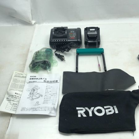  RYOBI リョービ 電動工具 卓上丸ノコ 充電器・充電池1個・ケース付 コードレス式 BTS-180L5 グリーン