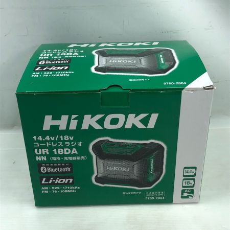  HiKOKI ハイコーキ 電動工具 コードレスラジオ アダプター付 コードレス式 UR18DA グリーン