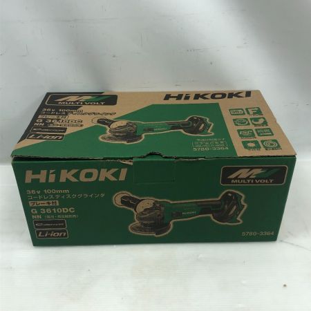  HiKOKI ハイコーキ 電動工具 ディスクグラインダー G3610DC グリーン