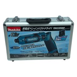 ◇◇ MAKITA マキタ 電動工具 インパクトドライバ 充電器・充電池2個・ケース付 TD022DSHX ブルー Cランク
