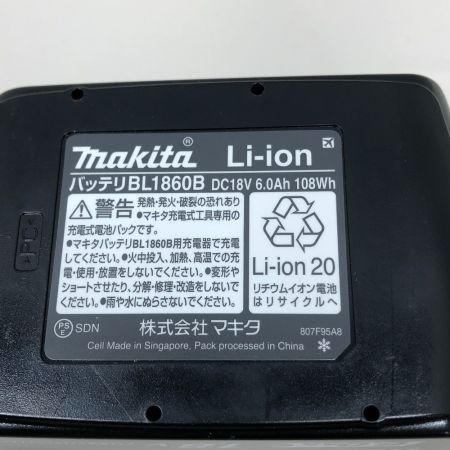  MAKITA マキタ 電動工具 バッテリー 18v  BL1860B ブラック