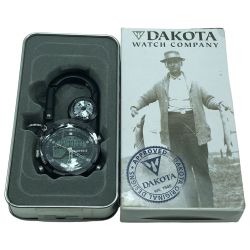 ΣΣ Dakota ダコタ クリップウォッチ カラビナウォッチ アングラー2 アナデジ 3724-3 #ブラック Aランク