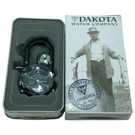  Dakota ダコタ クリップウォッチ カラビナウォッチ アングラー2 アナデジ 3724-3 #ブラック