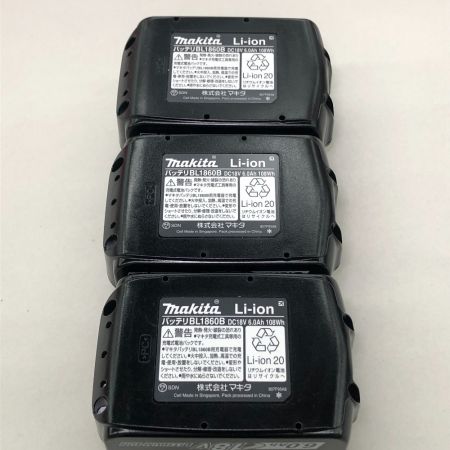  MAKITA マキタ 電動工具 バッテリー ３個セット BL1860B ブラック