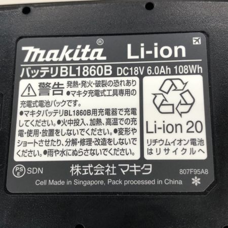  MAKITA マキタ 電動工具 バッテリー BL1860B ブラック