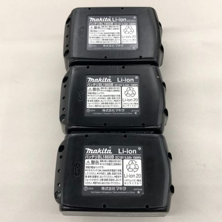  MAKITA マキタ 電動工具 バッテリー 3個セット 未使用品 BL1860B ブラック