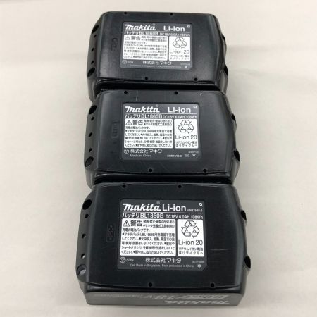  MAKITA マキタ 電動工具 バッテリー 3個セット 未使用品 BL1860B ブラック