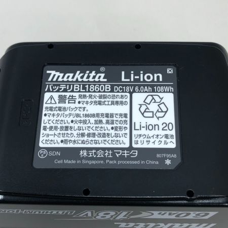  MAKITA マキタ 電動工具 バッテリー BL1860B ブラック