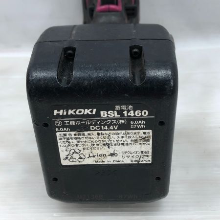  HITACHI 日立 電動工具 インパクトドライバ 充電池1個付 コードレス式 WH14DDL2 パープル