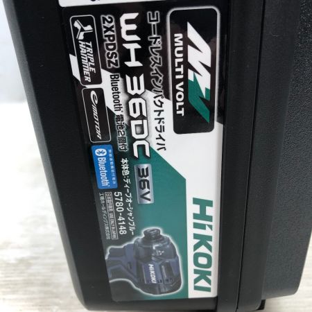  HiKOKI ハイコーキ 電動工具 インパクトドライバ 未使用品(S) 付属品完備 WH36DC(2XPDSZ) ブルー