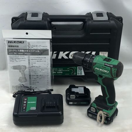  HiKOKI ハイコーキ 電動工具 ドライバドリル 充電器・充電池2個・ケース付 DV12DD グリーン