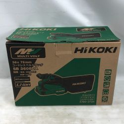 ◇◇ HiKOKI ハイコーキ 電動工具 コードレスベルトサンダー 未使用品(S) 付属品完備 コードレス式 SB3608DA グリーン Sランク