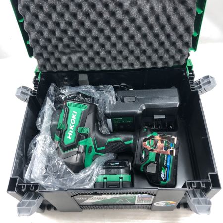  HiKOKI ハイコーキ 電動工具 インパクトレンチ 未使用品(S) 充電器・充電池2個・ケース付 WR36DF グリーン