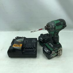 ◇◇ HiKOKI ハイコーキ 電動工具 インパクトドライバ  充電器・充電池2個 WH36DC グリーン Cランク