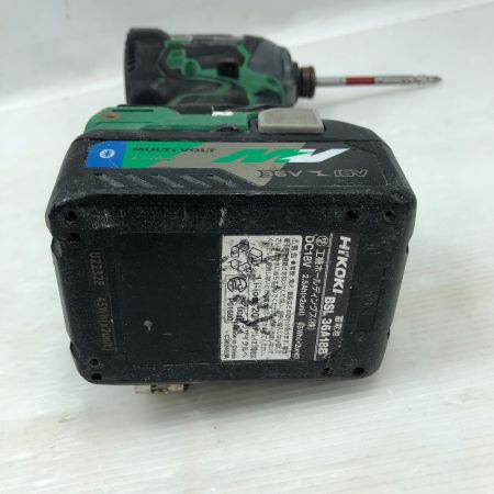  HiKOKI ハイコーキ 電動工具 インパクトドライバ  充電器・充電池2個 WH36DC グリーン