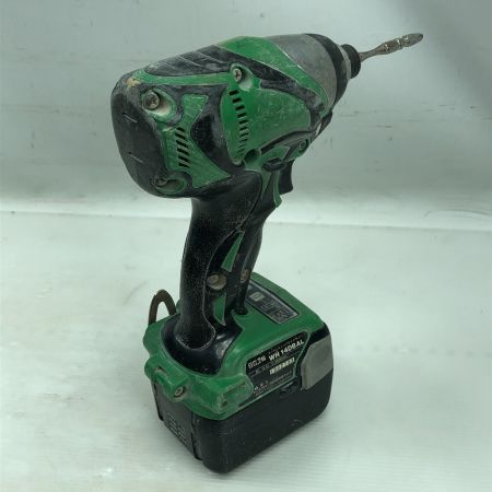  HITACHI 日立 電動工具 インパクトドライバ 充電器・充電池2個・ケース付 WH14DBAL グリーン