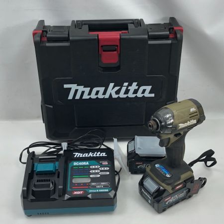  MAKITA マキタ 電動工具 インパクトドライバ 充電器・充電池2個・ケース付 コードレス式 40v TD002G オリーブ