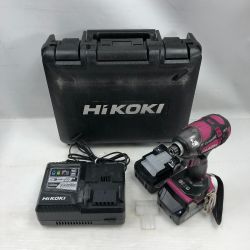 ◇◇ HiKOKI ハイコーキ 電動工具 インパクトドライバ 充電器・充電池2個・ケース付 WH18DDL2 バイオレット Cランク