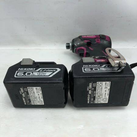  HiKOKI ハイコーキ 電動工具 インパクトドライバ 充電器・充電池2個・ケース付 WH18DDL2 バイオレット