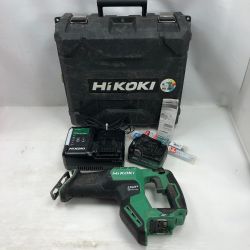 ◇◇ HiKOKI ハイコーキ 電動工具 コードレスセーバーソー 充電器・充電池1個・ケース付 CR36DMA グリーン Cランク