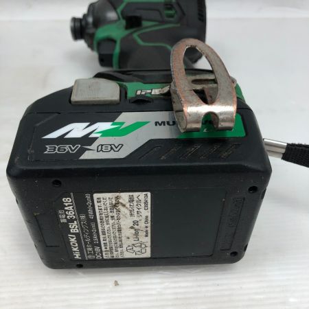  HiKOKI ハイコーキ 電動工具 インパクトドライバ 充電器・充電池1個付 WH36DC グリーン