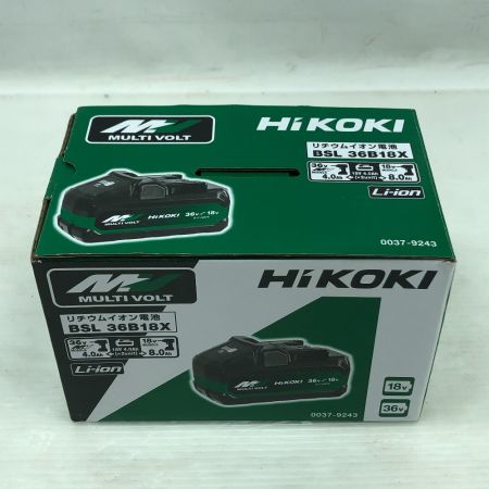  HiKOKI ハイコーキ 電動工具 バッテリー 未使用品(S) BSL36B18X ブラック