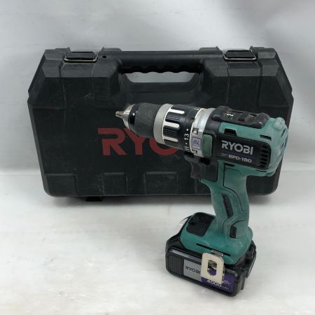  RYOBI リョービ 電動工具 ドライバドリル 充電池1個 ケース付 BPD-180 グリーン