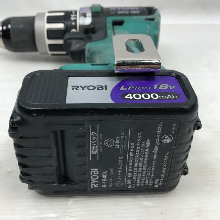  RYOBI リョービ 電動工具 ドライバドリル 充電池1個 ケース付 BPD-180 グリーン
