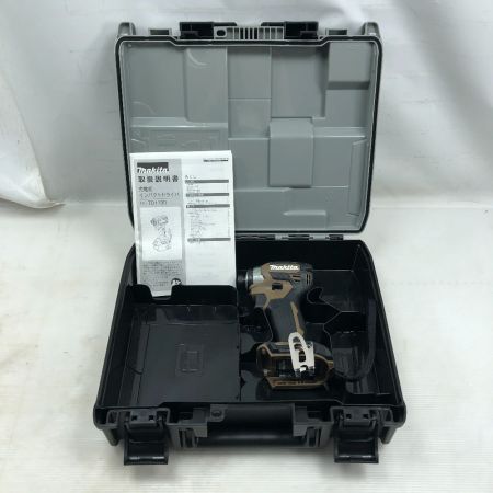  MAKITA マキタ 工具 インパクトドライバ 未使用品(S) 本体・ケースのみ コードレス式 TD173D ブラウン