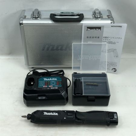  MAKITA マキタ 電動工具 インパクトドライバ 充電器・充電池2個・ケース付 TD022D ブラック