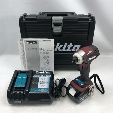  MAKITA マキタ 電動工具 インパクトドライバ 充電器・充電池1個・ケース付 TD172DGXAR レッド