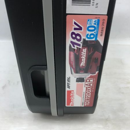  MAKITA マキタ 電動工具 インパクトドライバ 充電器・充電池1個・ケース付 TD172DGXAR レッド