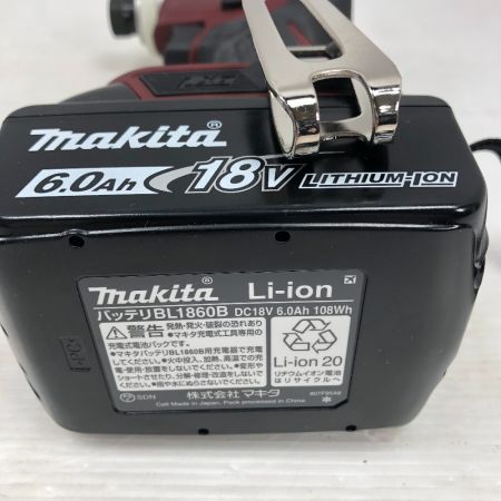  MAKITA マキタ 電動工具 インパクトドライバ 充電器・充電池1個・ケース付 TD172DGXAR レッド