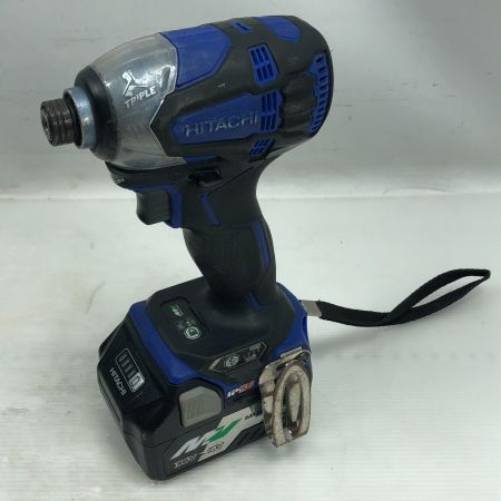  HITACHI 日立 電動工具 インパクトドライバ 充電器・充電池2個・ケース付 WH36DA ブルー