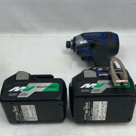  HITACHI 日立 電動工具 インパクトドライバ 充電器・充電池2個・ケース付 WH36DA ブルー