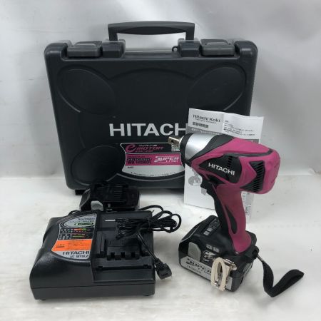  HITACHI 日立 締め付け工具 インパクトレンチ 充電器・充電池2個・ケース付 WR18DBDL ショッキングピンク